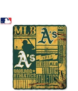 Brand New MLB Oakland Athletics Large Soft Fleece Throw Blanket 50" X 60" - Picture 1 of 3
