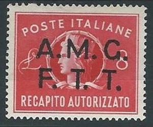 1947 TRIESTE A RECAPITO AUTORIZZATO 8 LIRE MH * - ED055 - Imagen 1 de 1
