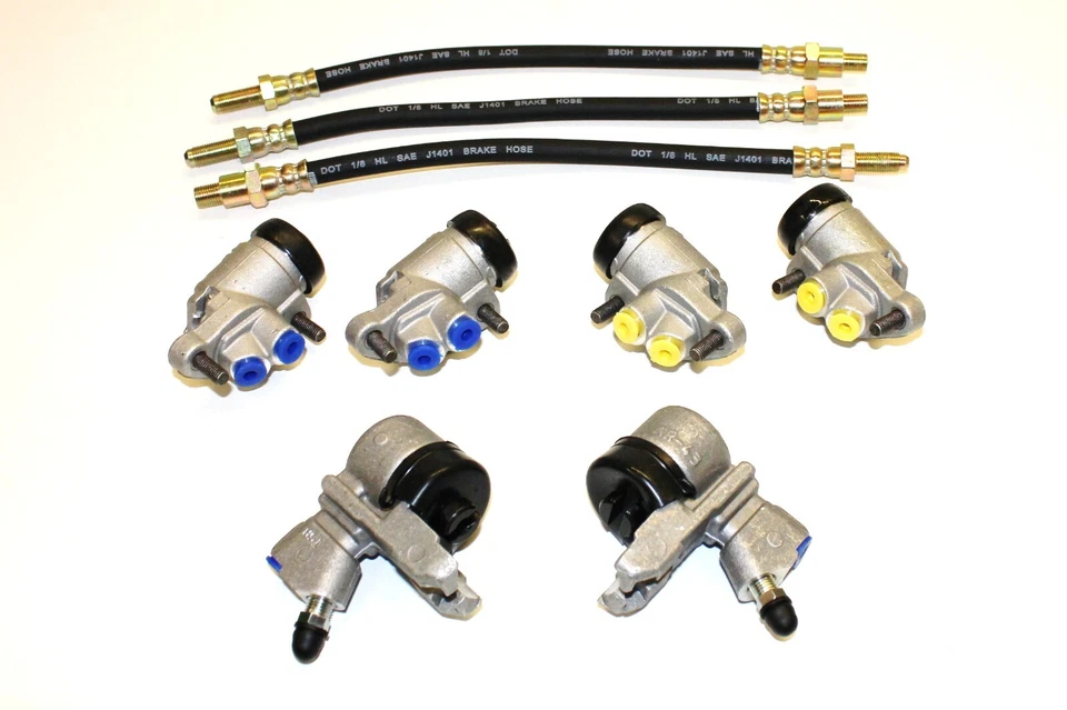 AUSTIN HEALEY 100/4 BN1 MARCH - JULY 1955  SET BRAKE CYLINDERS & FLEXIBLE HOSES - Image 1 of 1