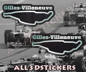 Calcomanía 2x3D con cúpula de resina Gilles Villeneuve circuito 6,5x3 cm (2,55x1,18"") - Imagen 1 de 1