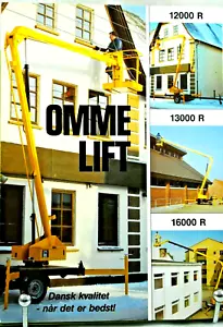 3 Original OMME PLATFORM LIFT Crane Equipment Leaflet Brochure upto 20m Height - Picture 1 of 8
