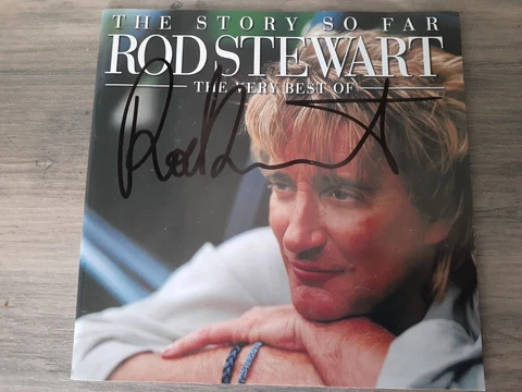 AUTHENTIC SIGNED ROD STEWART THE STORY SO FAR AUTOGRAPHED CD ALBUM REAL Cover