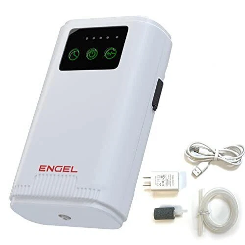 ENGEL Ultra Quiet Lithium-Ion USB Rechargeable Live Aerator Pump & Bubbler wi...