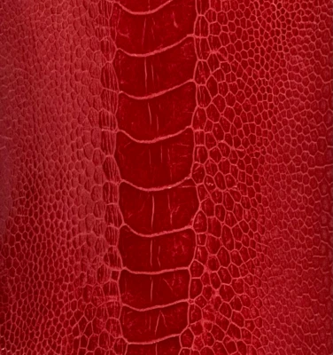 Piel de patas de avestruz cuero color rojo Foto 1 de 2