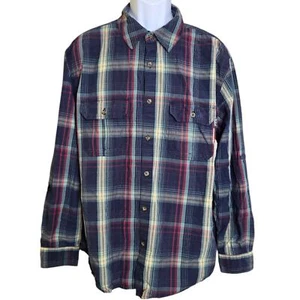 Woolrich Herren Karo Flanell Hemd XL Blau Rot Baumwolle Outdoor Workwear Freizeit - Bild 1 von 10