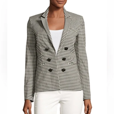 Veronica Beard Cottage Gingham Blazer Black/ White Size 4 Dickey Compatible - Image 1 of 4