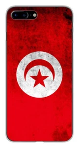 Coque en silicone imprimée compatible Apple iPhone 7 Plus Drapeau Tunisie - Picture 1 of 3