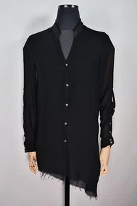 Blusa para mujer Helmut Lang negra envejecida talla P - Imagen 1 de 11