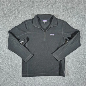 Patagonia Fleece Viertelreißverschluss Stehkragen Sweatshirt schwarz Herren Größe Small adrett - Bild 1 von 6