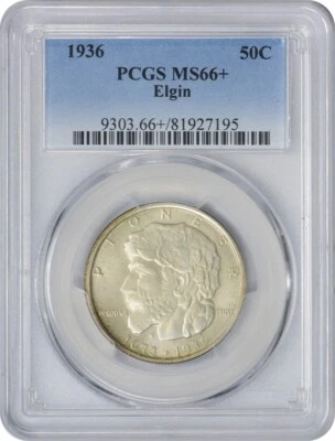 1936 Elgin Commemorative Half MS66+ PCGS Mint State 66+ - Image 1 of 2