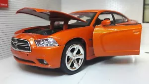 Caricabatteria Dodge 1:24 R/T 2011 Motormax arancione modellino auto pressofuso 73354 scala G LGB - Foto 1 di 5