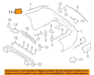 Sensor de objetos de advertencia de salida de carril MERCEDES OEM 12-14 E350 0009050210 Foto 1 de 2
