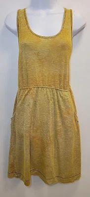 Vestido de verão KAVU caminhada ao ar livre casual malha amarelo mostarda feminino pequeno - Imagem 1 de 4