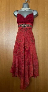 Karen Millen UK 14 Midikleid Taschensaum Schal Print asymmetrisch verziert - Bild 1 von 7