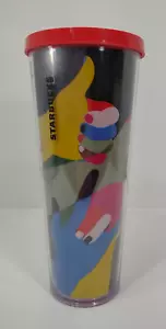 Starbucks Venti Colorful Peace & Love Holiday Cold Cup 24 oz Tumbler Travel Cup - Bild 1 von 12