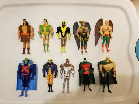 Huge Justice League Unlimited JLA DC Universe Cyborg Dr. Mid-nite Hawkman Mattel Cover