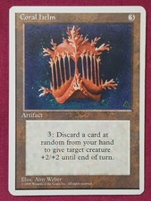 Magic The Gathering 4TH EDITION CORAL HELM single artifact card MTG