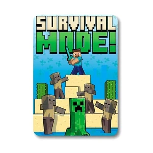 MINECRAFT SURVIVAL MODE FLEECEDECKE 100 x 140 cm - Bild 1 von 1