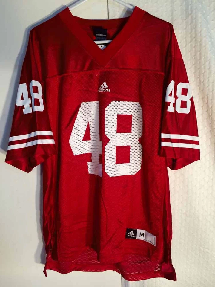 Adidas NCAA Jersey Wisconsin Badgers #48 Red sz XL - Image 1 of 1