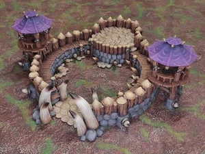 Orc Camp HQ/Arena PAINTABLE D&D/Pathfinder Fantasy Scenery 28mm - Picture 1 of 8