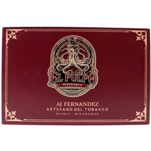 Caja de cigarros de madera vacía El Pulpo Robusto Grande 9" x 6" x 1,75" - Imagen 1 de 9