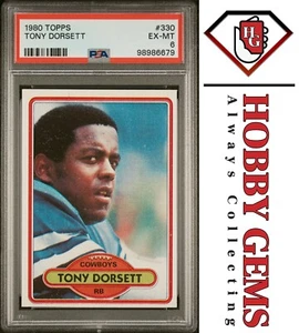 TONY DORSETT PSA 6 1980 Topps #330 - Picture 1 of 2