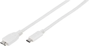 Câble Vivanco USB C vers USB 3.0 Micro B 1 m Blanc - Photo 1/2
