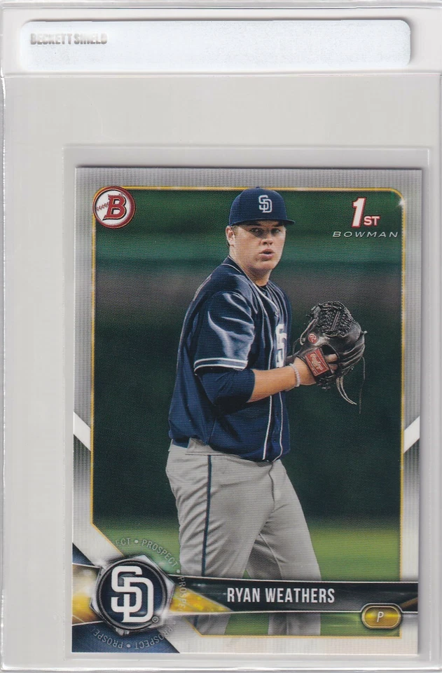2018 BOWMAN 1ST RC RYAN WEATHERS SAN DIEGO PADRES FIRST DRAFT ROOKIE (QTY) Z609 - Image 1 of 2
