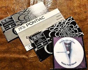 Pontiac 1976 76 3 piezas manuales del propietario Catalina Bonneville Brougham y CD de piezas - Imagen 1 de 8