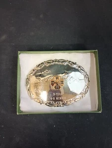 Comstock Silversmith 9-Year 4-H Member German Silver Belt Buckle - Picture 1 of 4