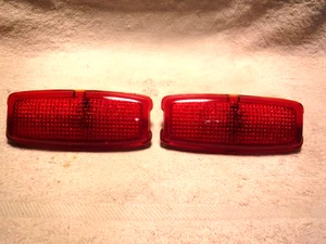 1941-1948 CHEVROLET GLASS TAIL LIGHT LENSES  -  New Pair - Picture 1 of 6