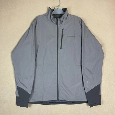 Patagonia Jacket Mens L Gray All Free Softshell Full Zip Stretch Lightweight - Image 1 of 4