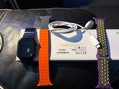 ⌚️✨Apple Watch Series 10 Cellular 46mm Jet Black Aluminium ORIGINAL + 3 Straps - Image 1 of 4