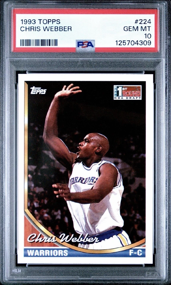 1993-94 年 Topps - Chris Webber #224 (RC) — 第 1/2 张图片