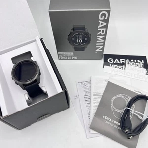 Garmin Fenix 7S Pro Sapphire Dual Power Smartwatch Black - Photo 1 sur 12