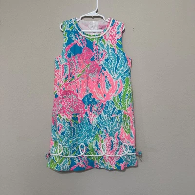 Lilly Pulitzer Let's Cha Cha Girl's Size 12 Shift with Rope Bright - Image 1 of 4