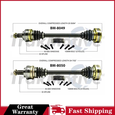 2x Eje trasero izquierdo trasero derecho CV para BMW M3 2001 2002 2003 2004 2005 2006 Foto 1 de 4