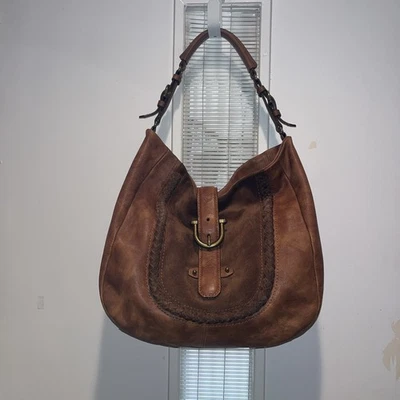 Etienne Aigner Vintage Hobo Shoulder Bag Brown Pebbled Leather Handbag Purse  - Image 1 of 4