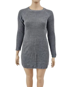 XL Strickkleid Minikleid VRS khaki Tunika Pullover lässig Winterkleid - Bild 1 von 5