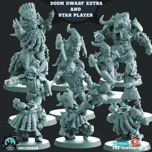 Doom Dwarfs star player nain du chaos Fantasy Football - Foto 1 di 1