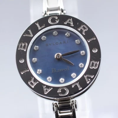 Boxed [Near MINT] Bvlgari B.zero1 BZ22S SS Band 12P Diamond Women Qz Watch JAPAN - Image 1 of 4