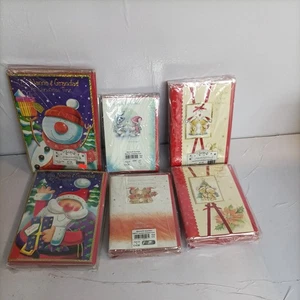 Lotto lavoro misto di 72 cartoline regalo natalizie con buste - Foto 1 di 3