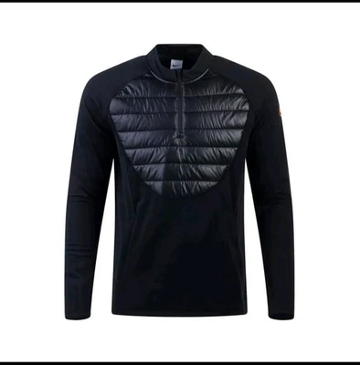 Jaqueta Nike Therma-FIT Golf Academy Winter Warrior 1/4 zíper DC9168-011 GG nova com etiquetas - Imagem 1 de 4