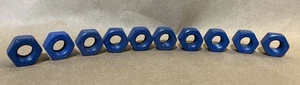 "Lote de 10 - 5/8"" 2HM tuerca hexagonal azul xilano" - Imagen 1 de 4