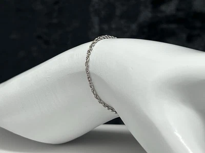 10K White Gold Chain Bracelet (Testing 9.74 KT) - Image 1 of 4