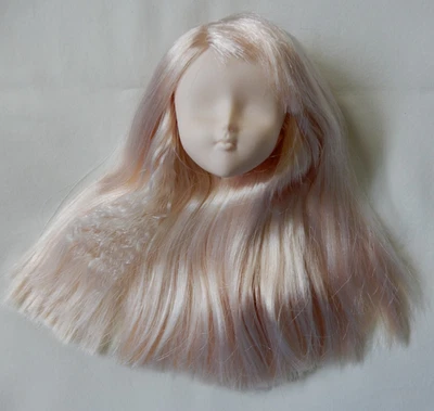 Cabeza de muñeca articulada con bola escala 1/3 Azone, cabello rubio platino enraizado, BJD Foto 1 de 4