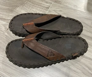 Nike ACG SideWinder Herren Schlappen Sandalen Leder/Wildleder Riemen Flip Flops selten US-10 - Bild 1 von 4