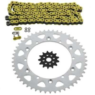 1987 Yamaha YZ125 125 Yellow O Ring Chain And Sprocket 13/50 112L - Image 1 of 4