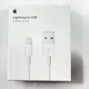 Original Apple Lightning to USB Cable - 2m (2 meters) - MD819AM/A - Picture 1 of 2