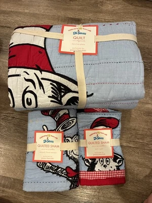 Dr. Seuss Pottery Barn 75th Anniversary Quilt , Standard and Small Sham - Image 1 of 4